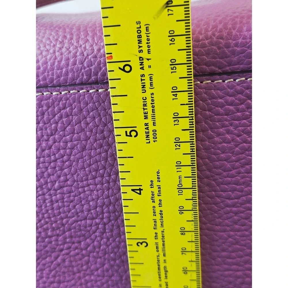 Dooney & Bourke Maxine Tote Pebble Leather Tote Orchid Purple Pink Zip Top Bag